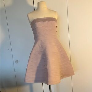 Elegant Strapless Pink Dress